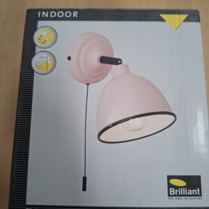 Brilliant Telio wandlamp roze metaal E14 nieuw in doos