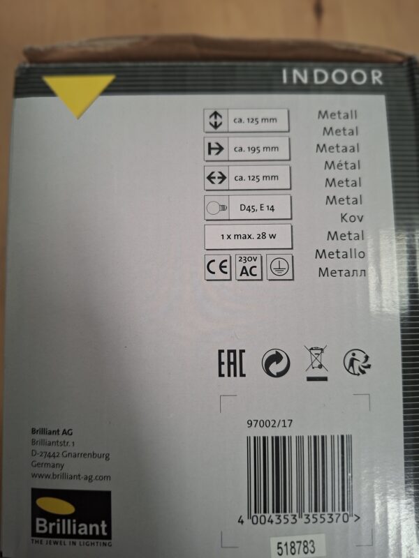 Brilliant Telio wandlamp roze metaal E14 nieuw in doos
