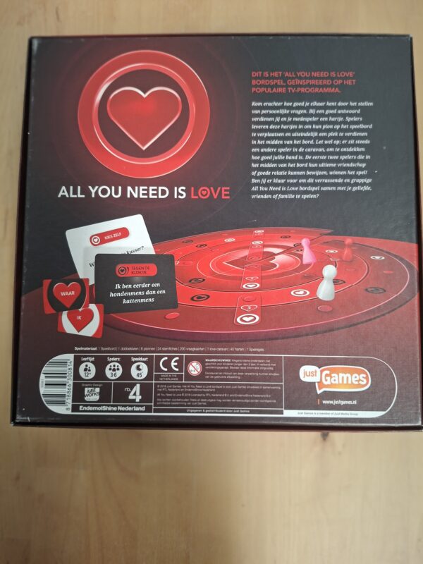 All You Need Is Love het bordspel Just Games RTL4 compleet nette staat