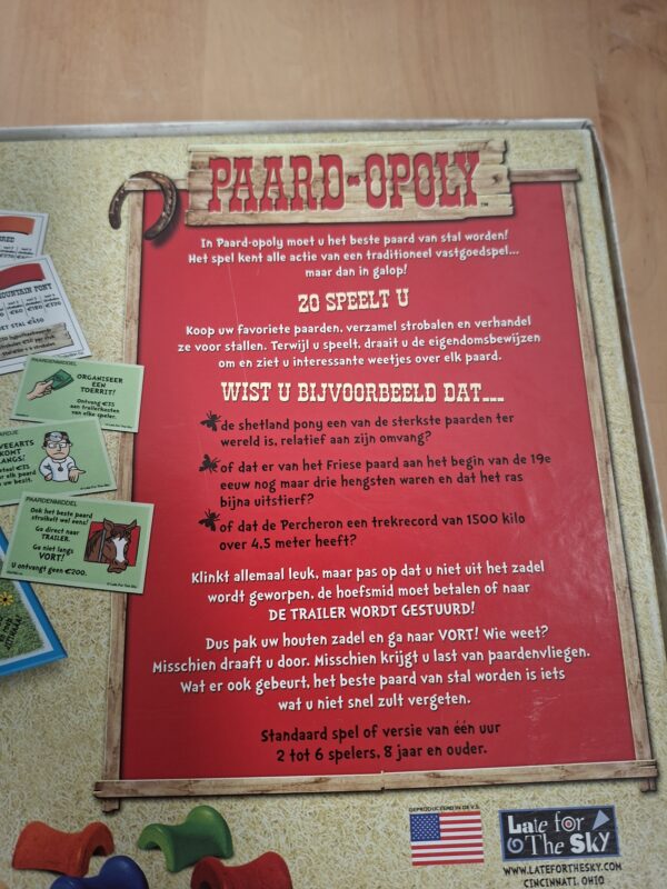 Paard-Opoly bordspel Late for the Sky compleet nette staat
