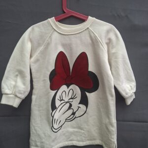 20260503_091059 Zara Disney Minnie Mouse sweatjurk ecru maat 98 nette staat