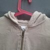 Zara cropped hoodie vest taupe beige rits maat 128