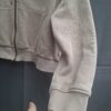 Zara cropped hoodie vest taupe beige rits maat 128