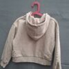 Zara cropped hoodie vest taupe beige rits maat 128
