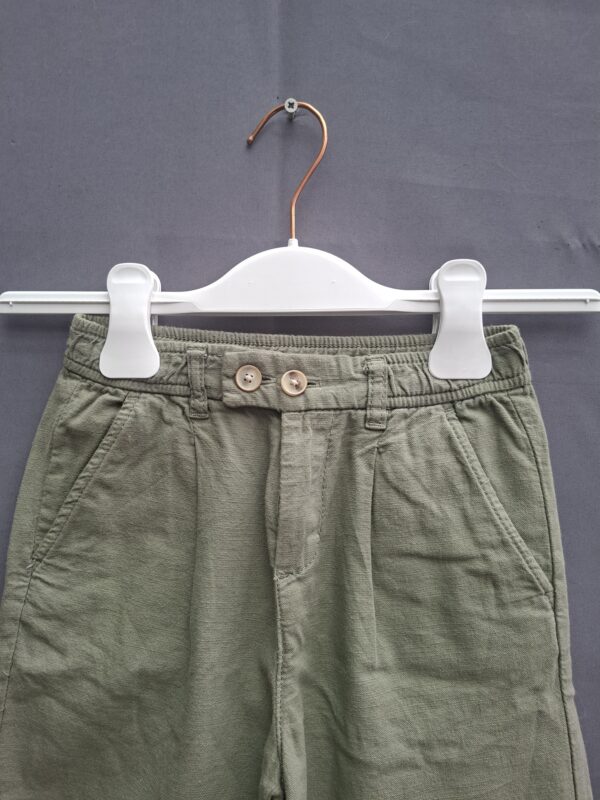 20260503_093644 Zara linnen broek khaki groen wide leg maat 122