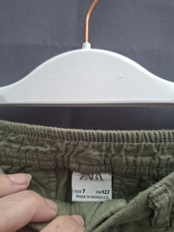 20260503_093649 Zara linnen broek khaki groen wide leg maat 122