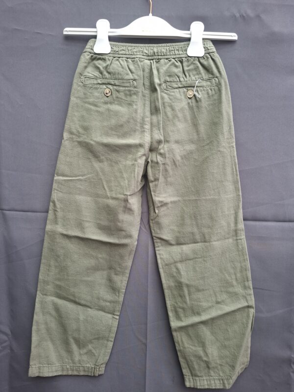 20260503_093658 Zara linnen broek khaki groen wide leg maat 122