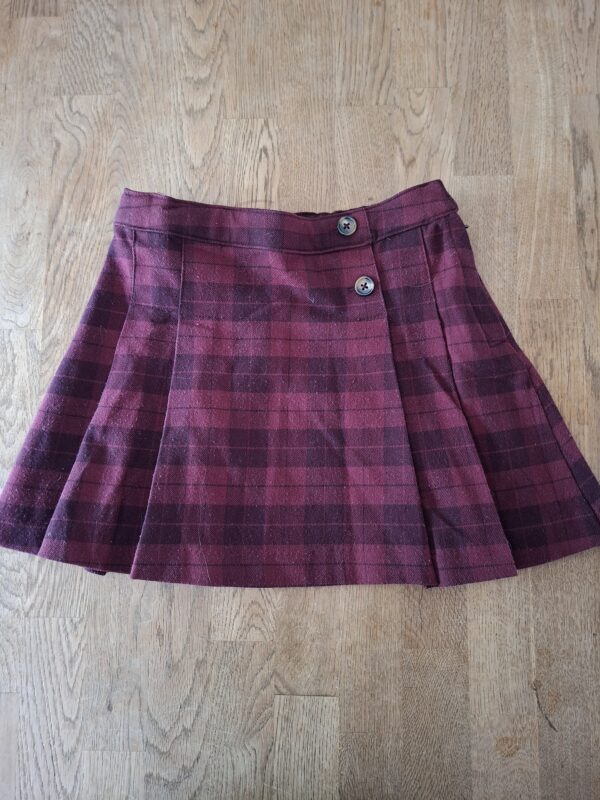 H&M bordeaux geruit rokje maat 110