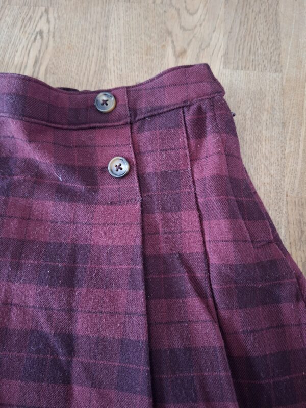 H&M bordeaux geruit rokje maat 110
