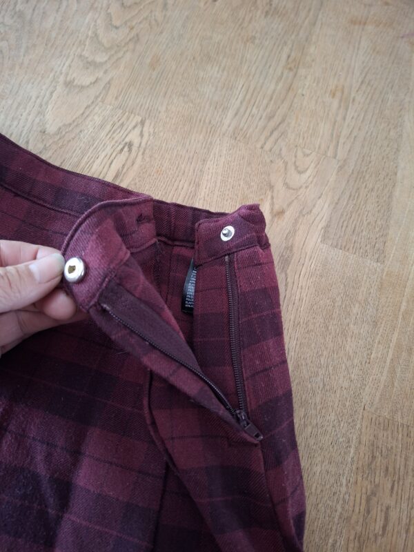 H&M bordeaux geruit rokje maat 110
