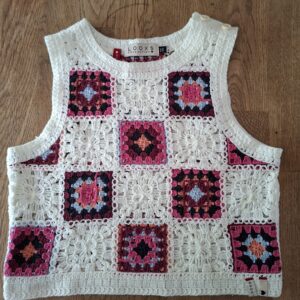 Looxs ecru gehaakt topje maat 92/104
