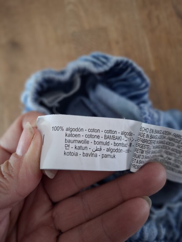 Zara lichtblauwe gestreepte jeans maat 104
