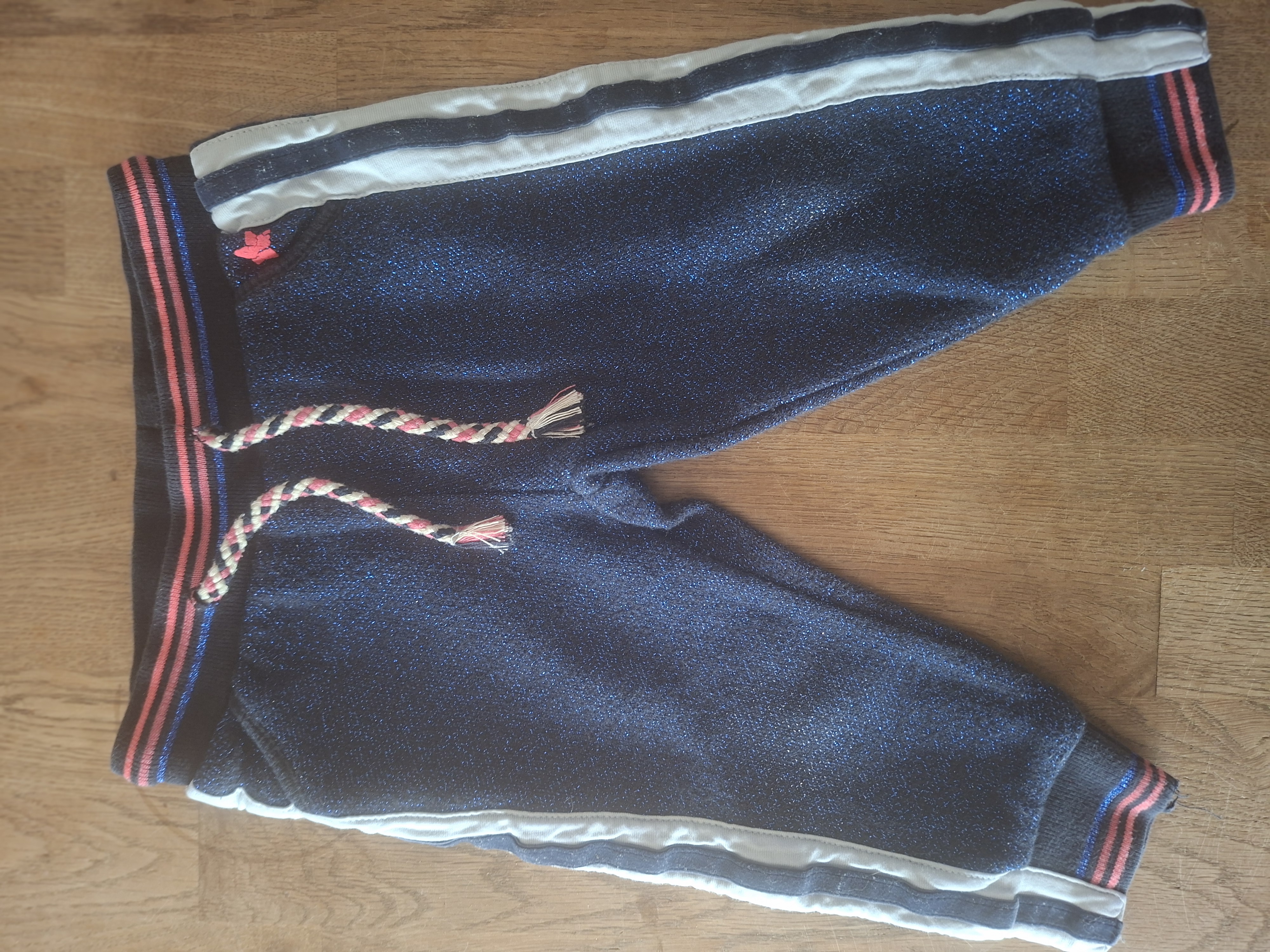 Like Flo donkerblauwe glitterbroek maat 86