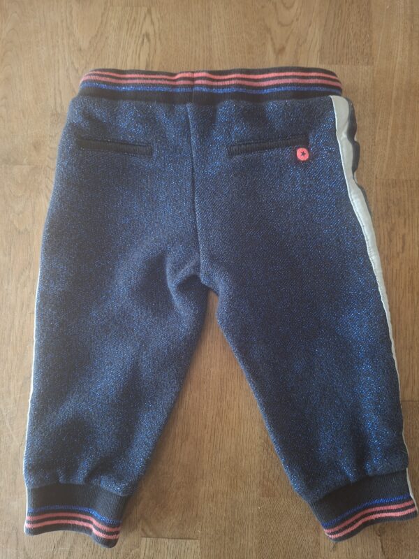 Like Flo donkerblauwe glitterbroek maat 86
