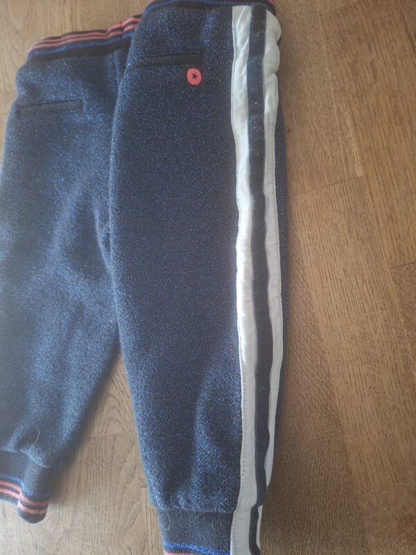 Like Flo donkerblauwe glitterbroek maat 86