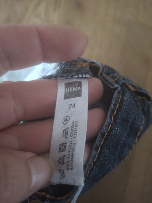 HEMA spijkerbroek donkerblauw regular fit maat 74