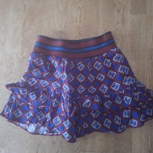 Quapi Girls rokje ruitprint blauw/bordeaux maat 104/110