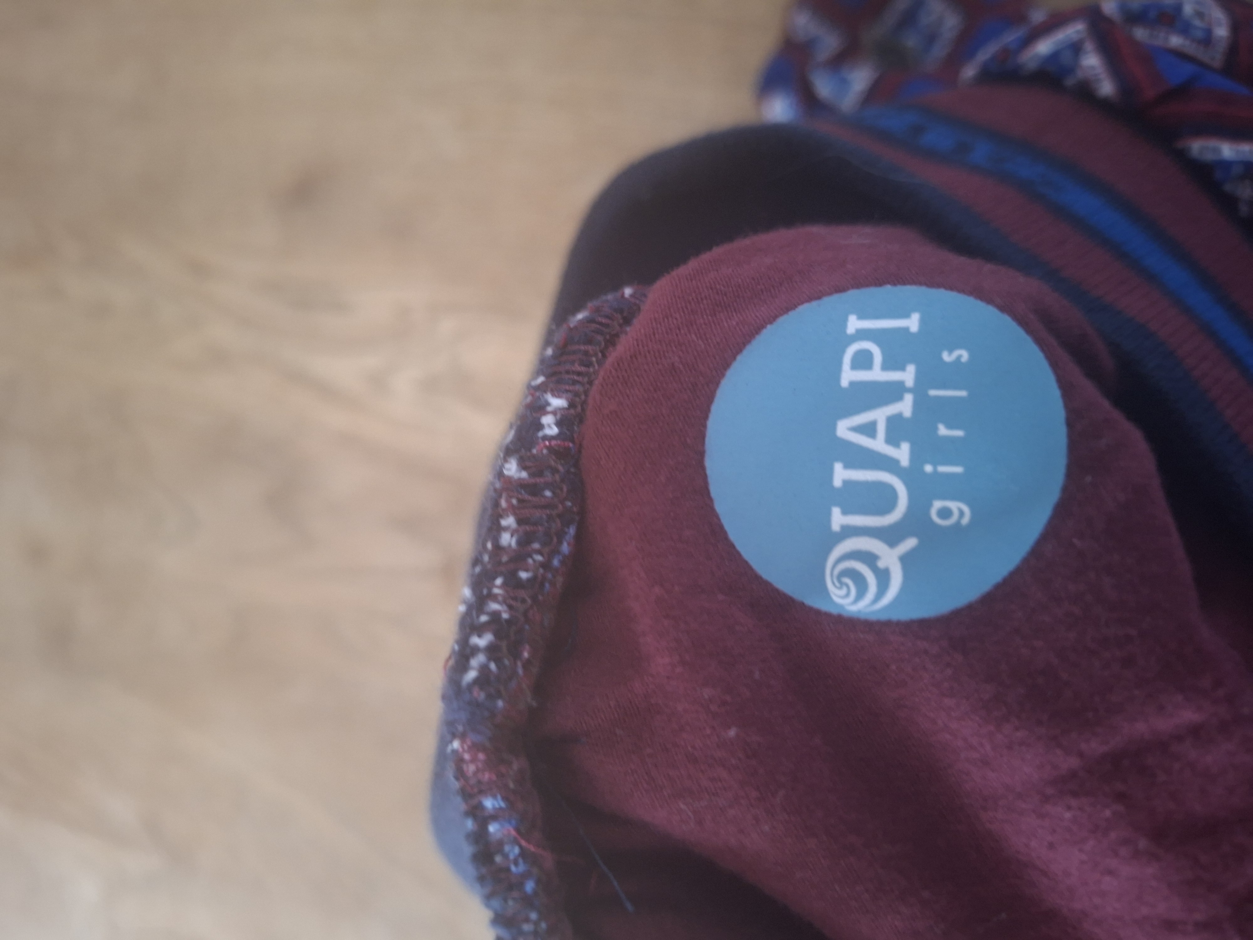 20260506_162337 Quapi Girls rokje ruitprint blauw/bordeaux maat 104/110