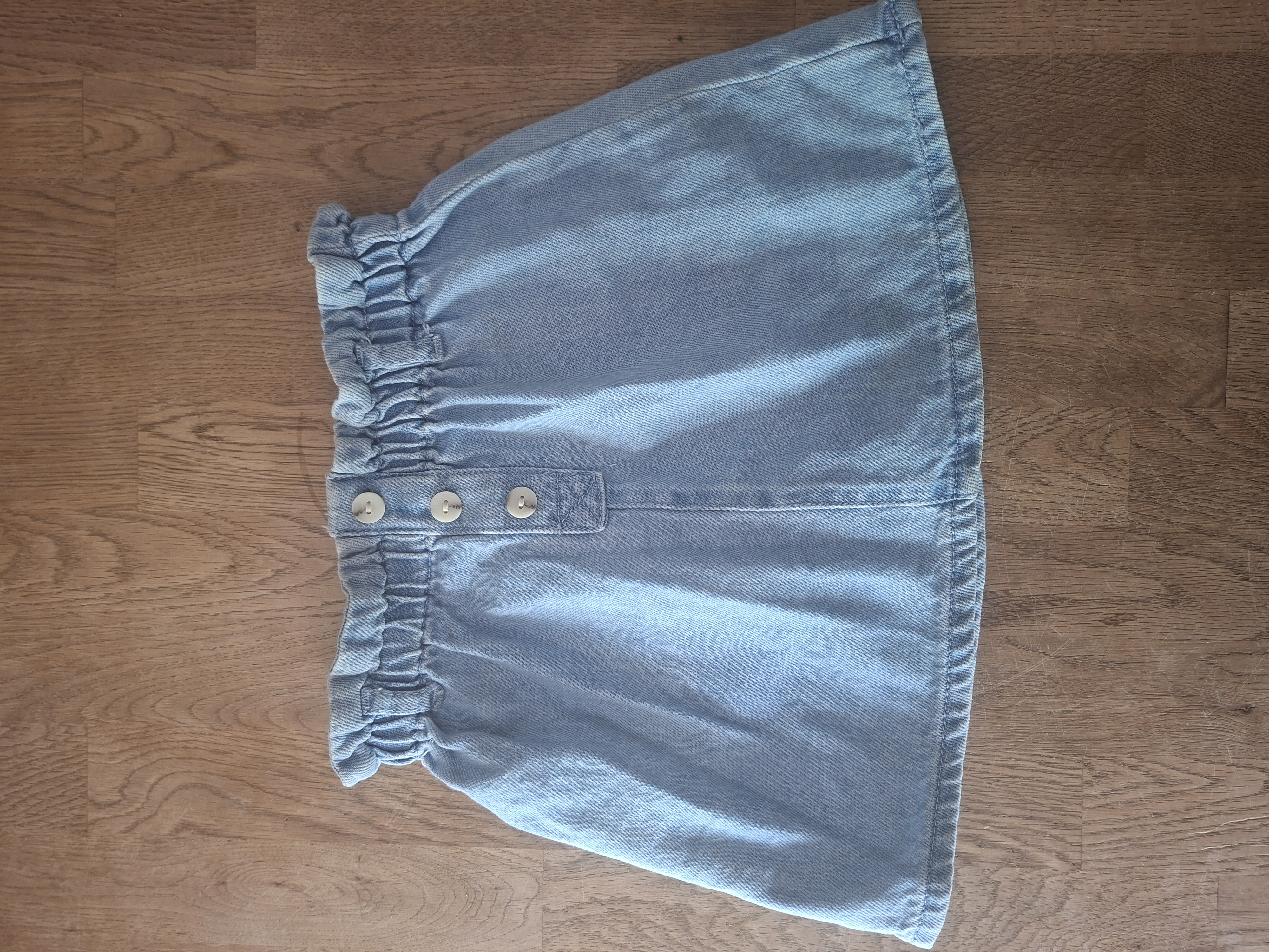 Zara spijkerrokje paperbag lichtblauw maat 98