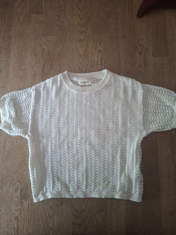 20260506_162812 Lil'Atelier gebreide trui korte mouw off-white ajour maat 104