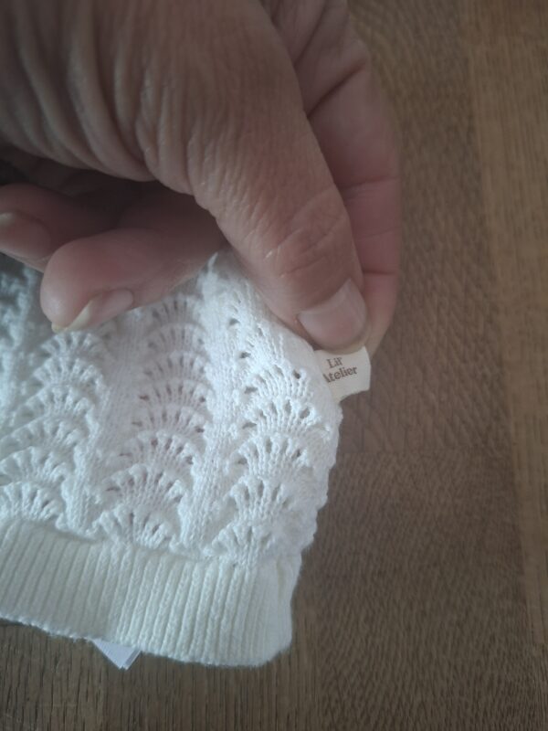 20260506_162829 Lil'Atelier gebreide trui korte mouw off-white ajour maat 104
