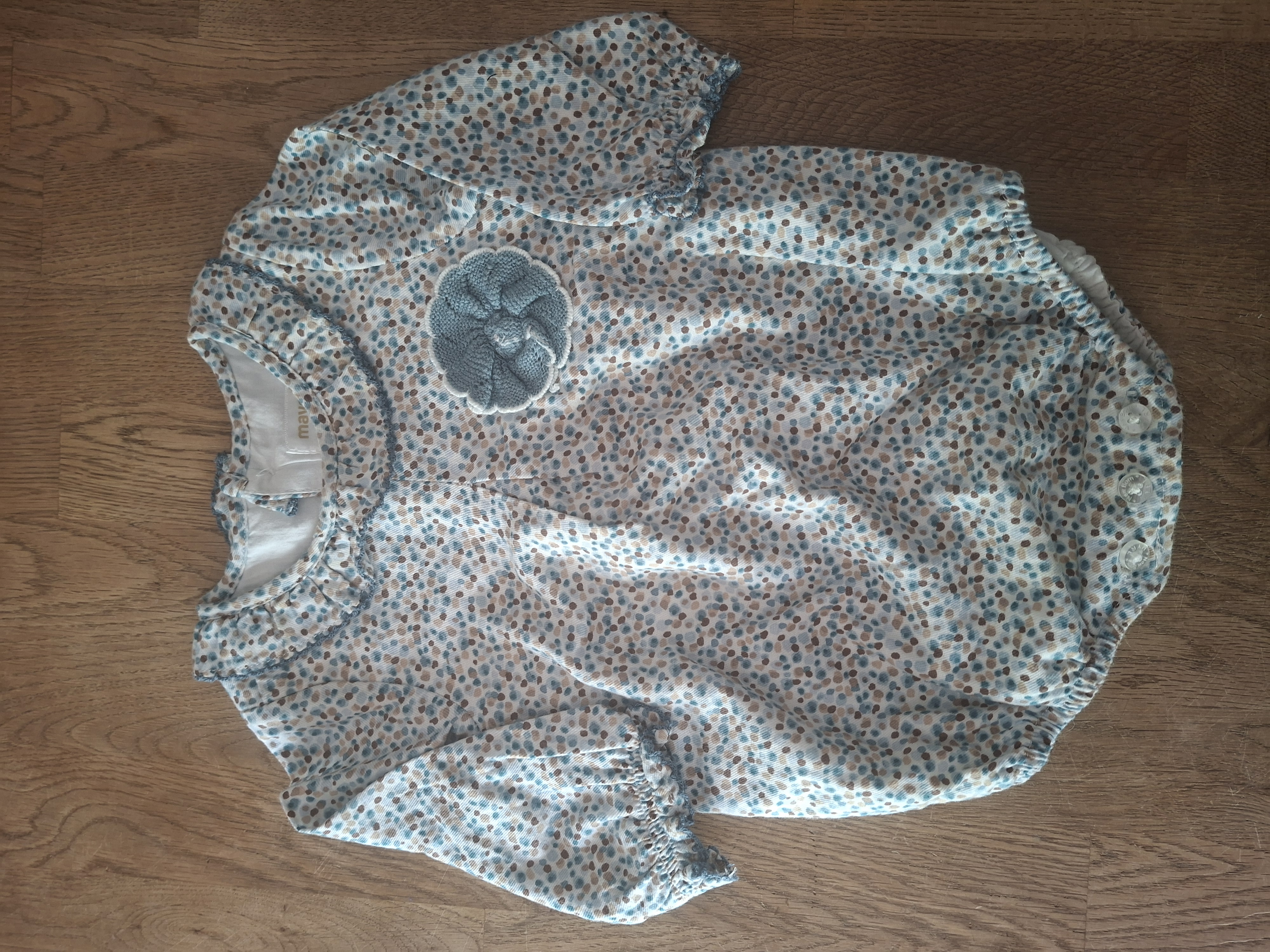 20260506_163148 Mayoral Newborn romper setje stippen ijsblauw maat 68