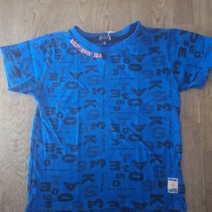Unlocked T-shirt blauw skateboard print maat 116/122