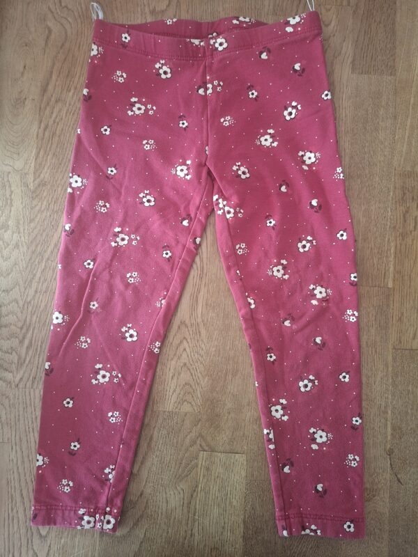 20260506_165007 C&A legging donkerroze bloemetjes gevoerd maat 110
