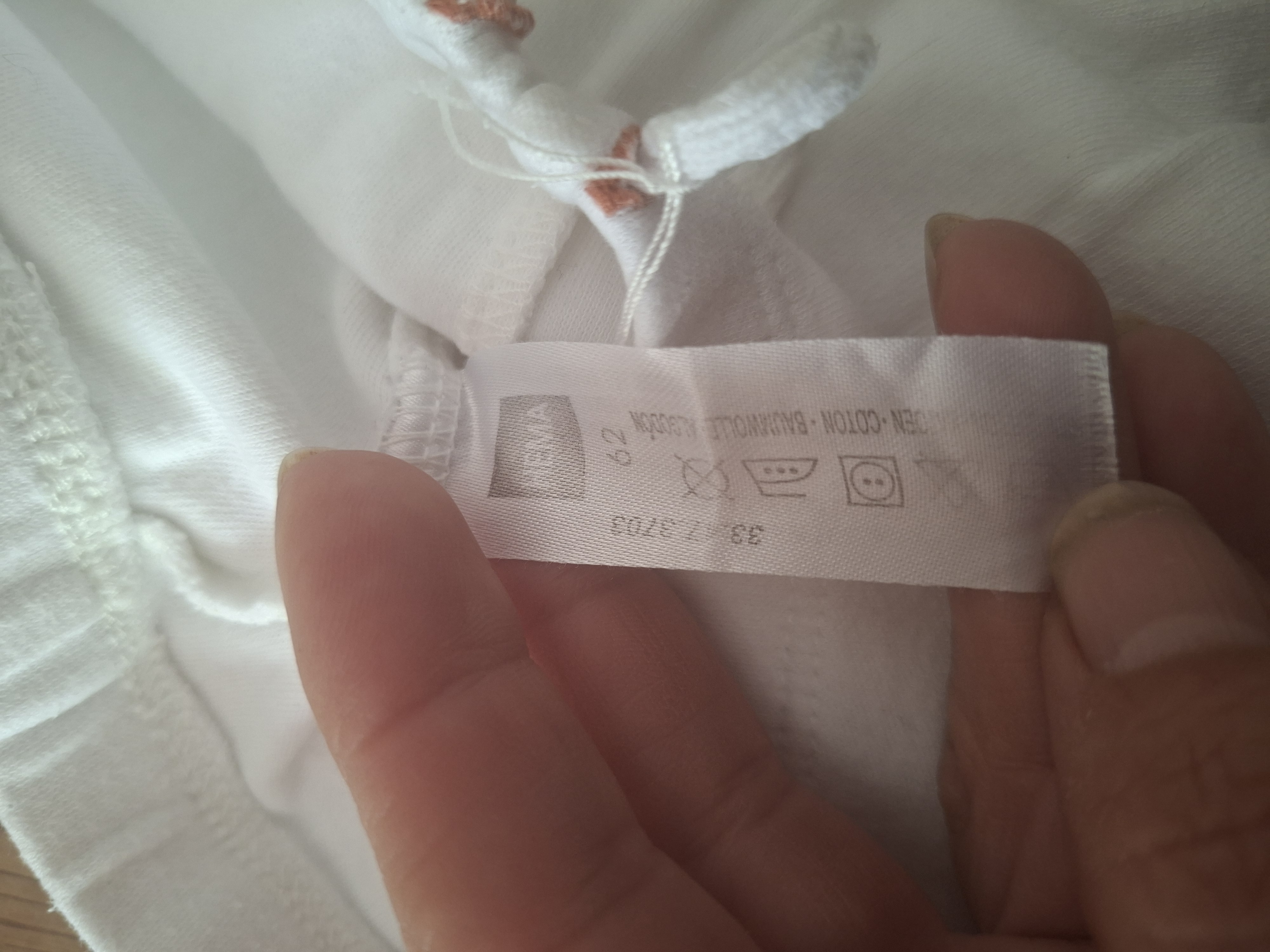 HEMA baby joggingbroekje wit maat 62