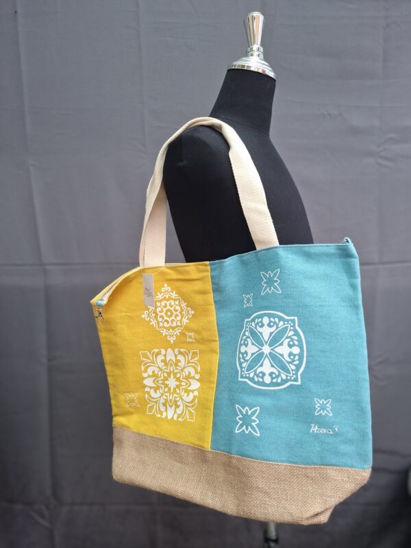 20260517_153429 14zero3 shopper set 2-delig turquoise/geel Italiaans design