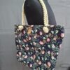 20260517_153952 Juleeze beach bag / shopper donkerblauw romantische bloemenprint