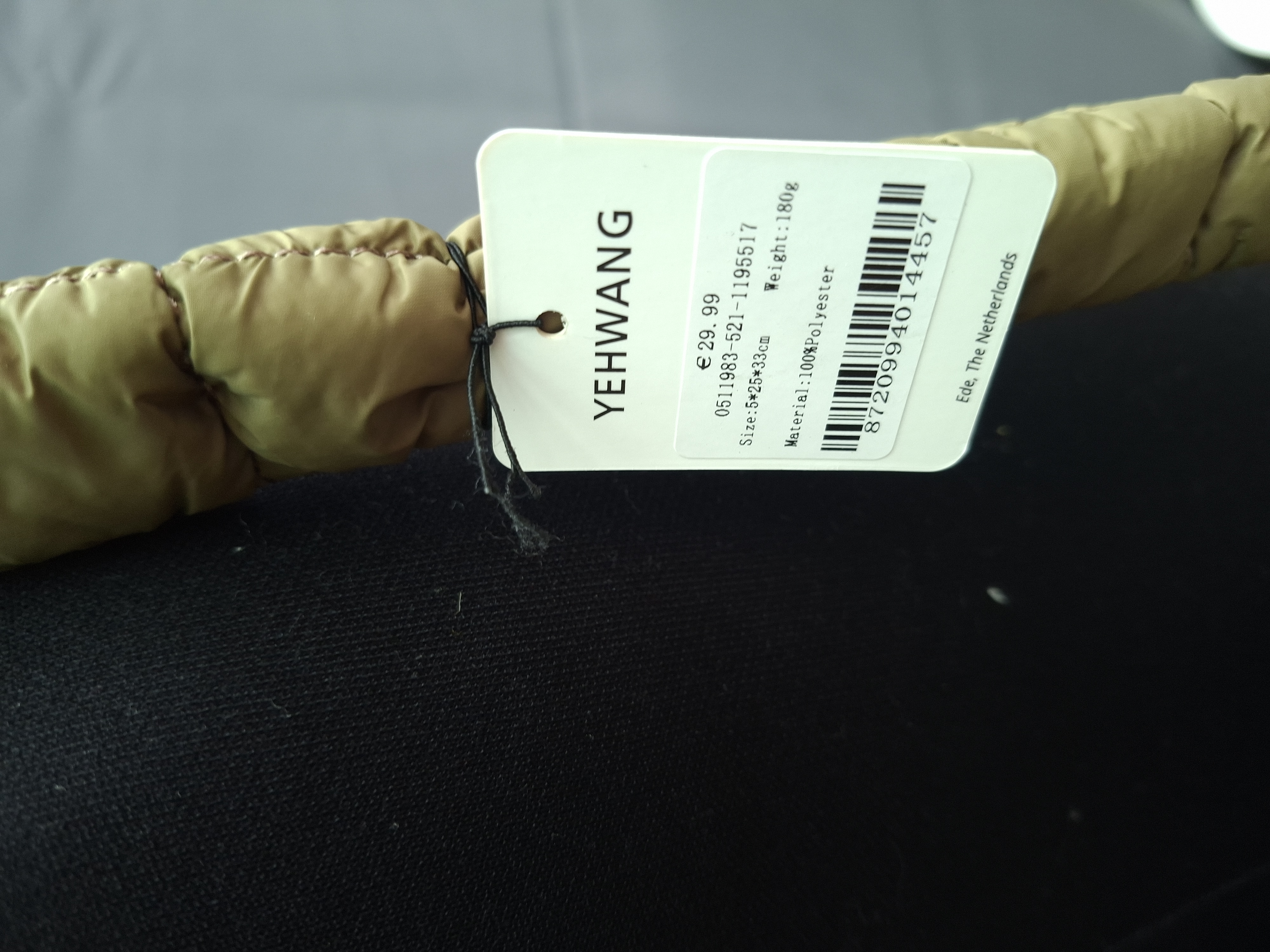 Yehwang gewatteerde hobo bag olijfgroen/khaki
