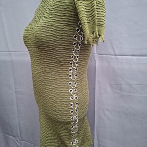 20260517_181349 Supertrash Dybra gebreide jurk olijfgroen maat M