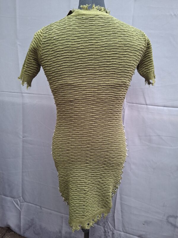 20260517_181400 Supertrash Dybra gebreide jurk olijfgroen maat M