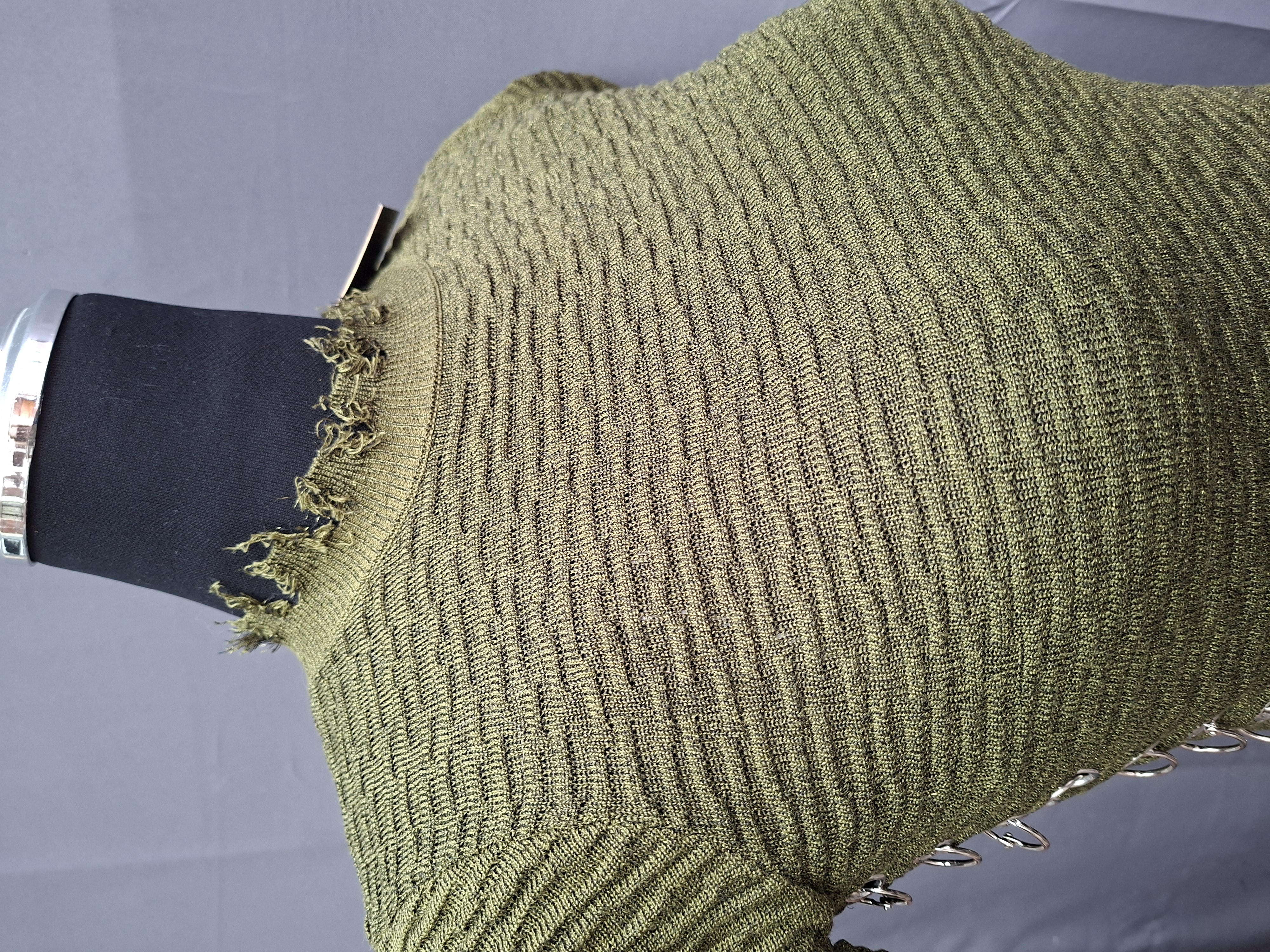 20260517_181408 Supertrash Dybra gebreide jurk olijfgroen maat M