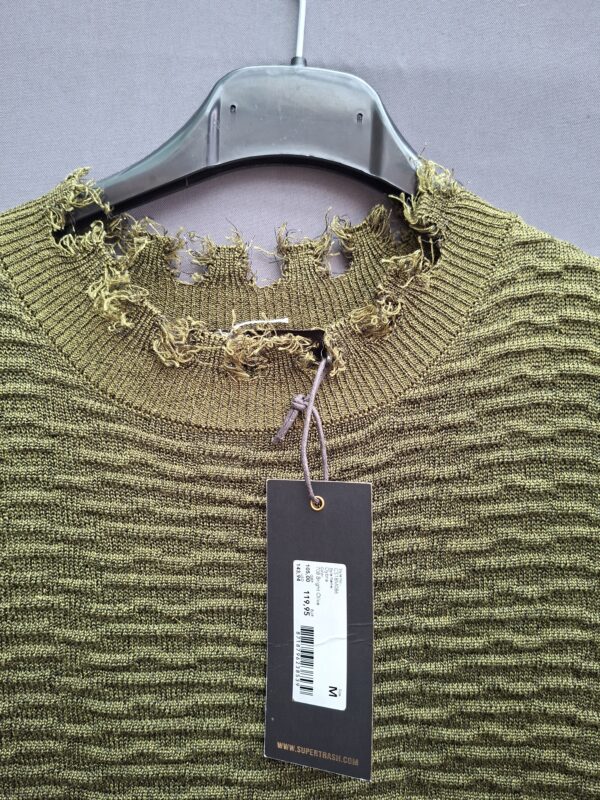 20260517_181516 Supertrash Dybra gebreide jurk olijfgroen maat M