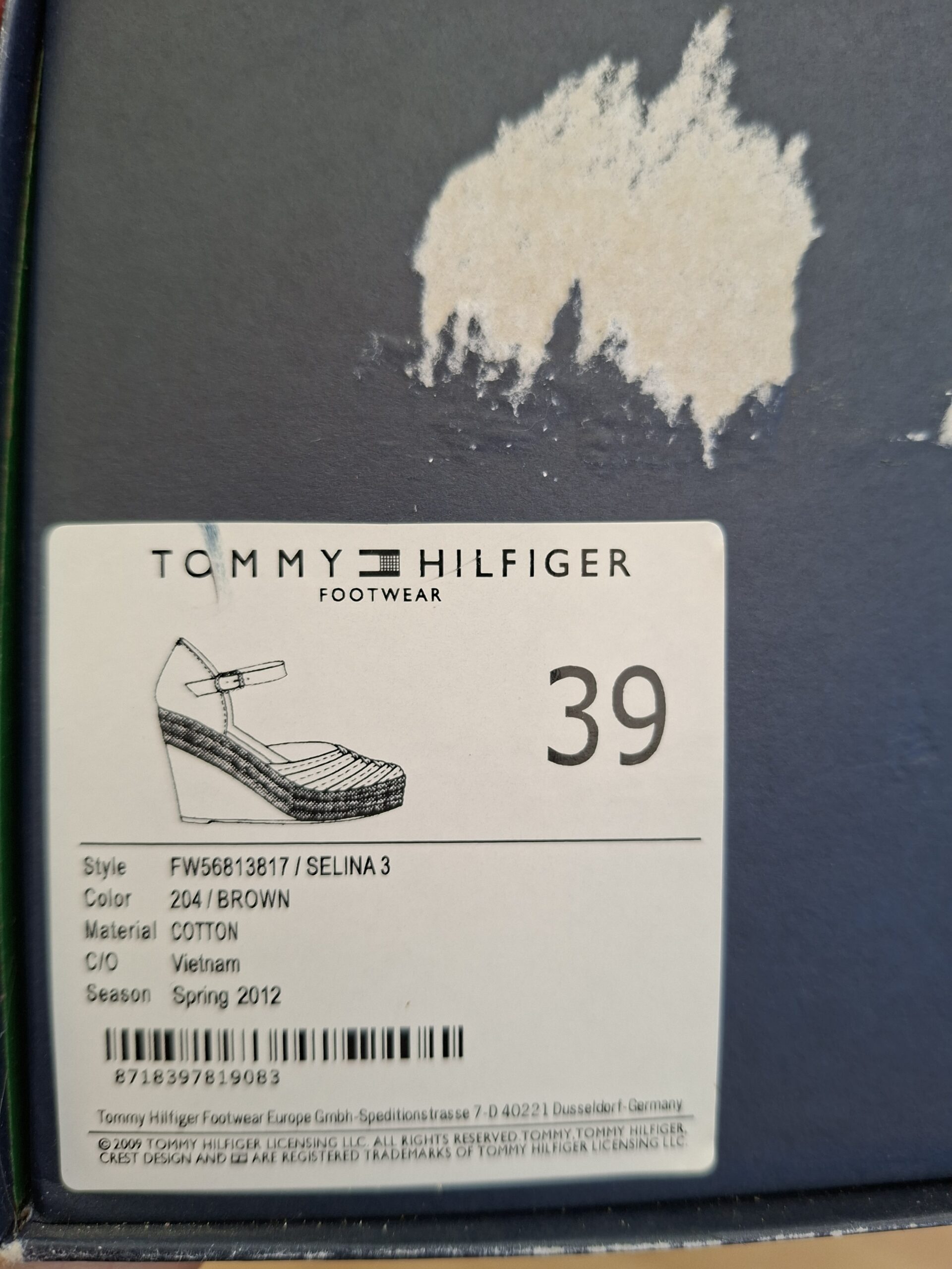 Tommy Hilfiger sandalen bruin canvas maat 39