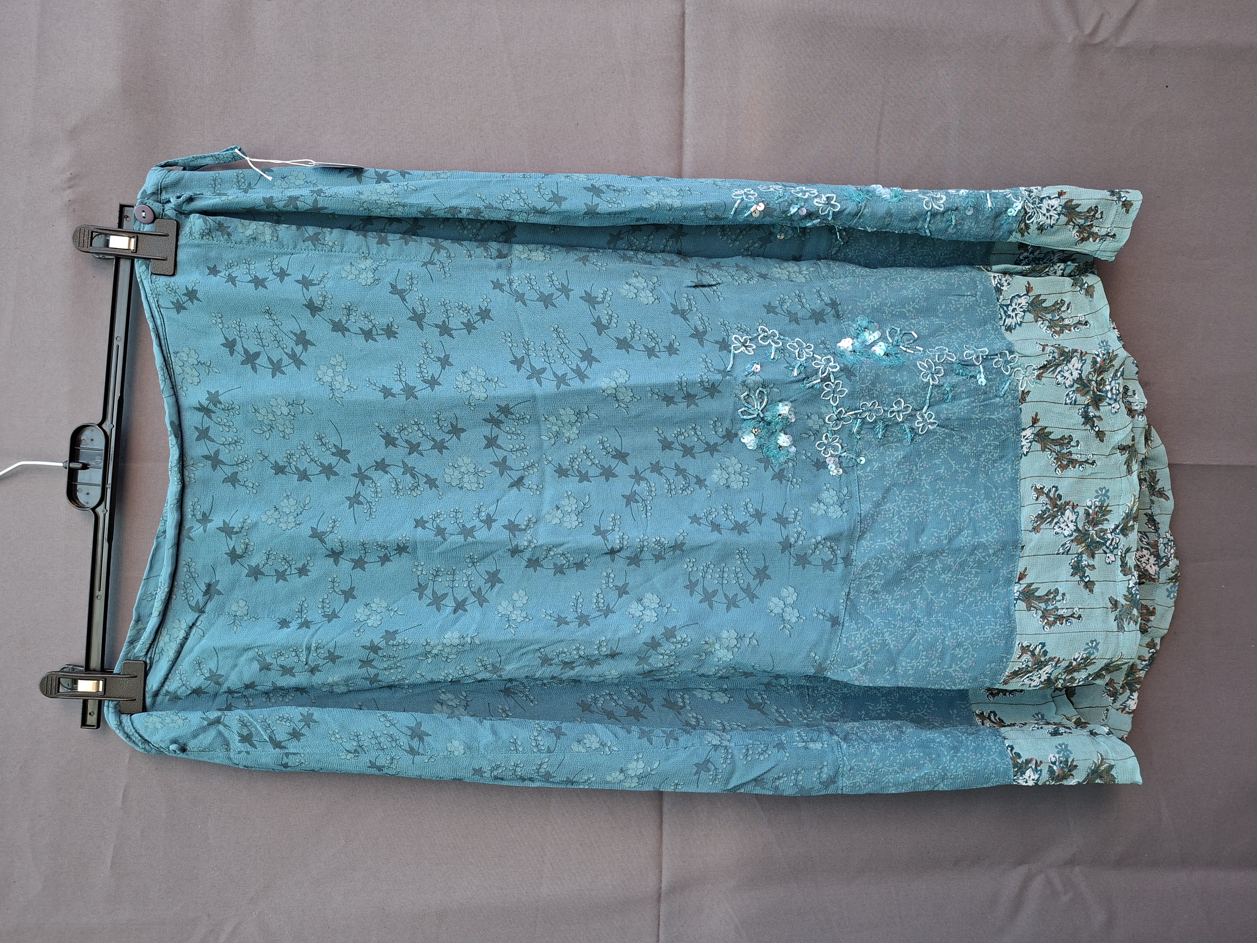 Bon'a Parte Womenswear wikkelrok turquoise bloemenprint