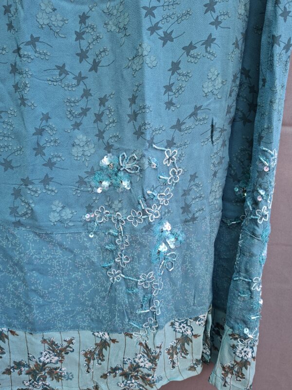 Bon'a Parte Womenswear wikkelrok turquoise bloemenprint