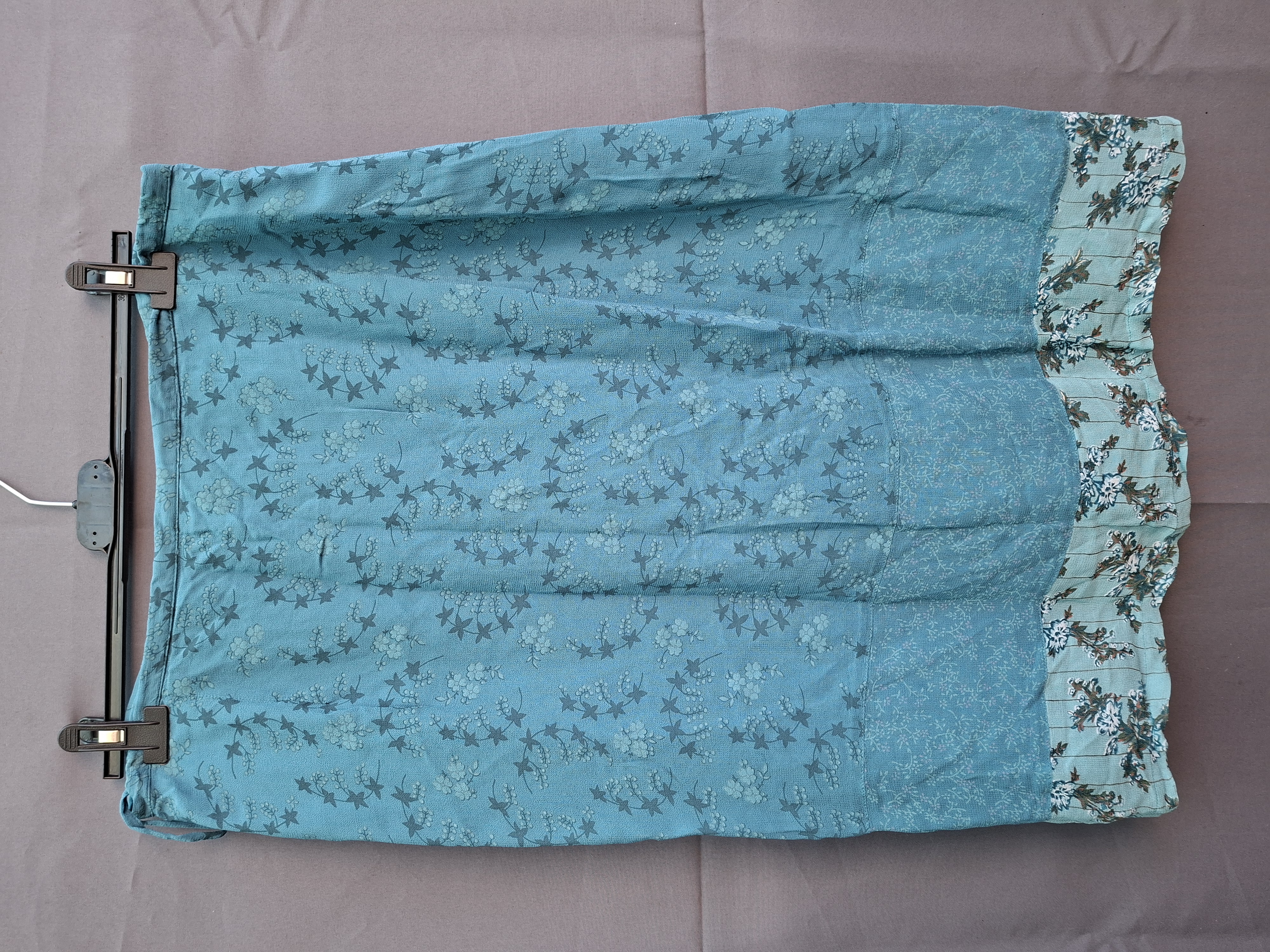 Bon'a Parte Womenswear wikkelrok turquoise bloemenprint