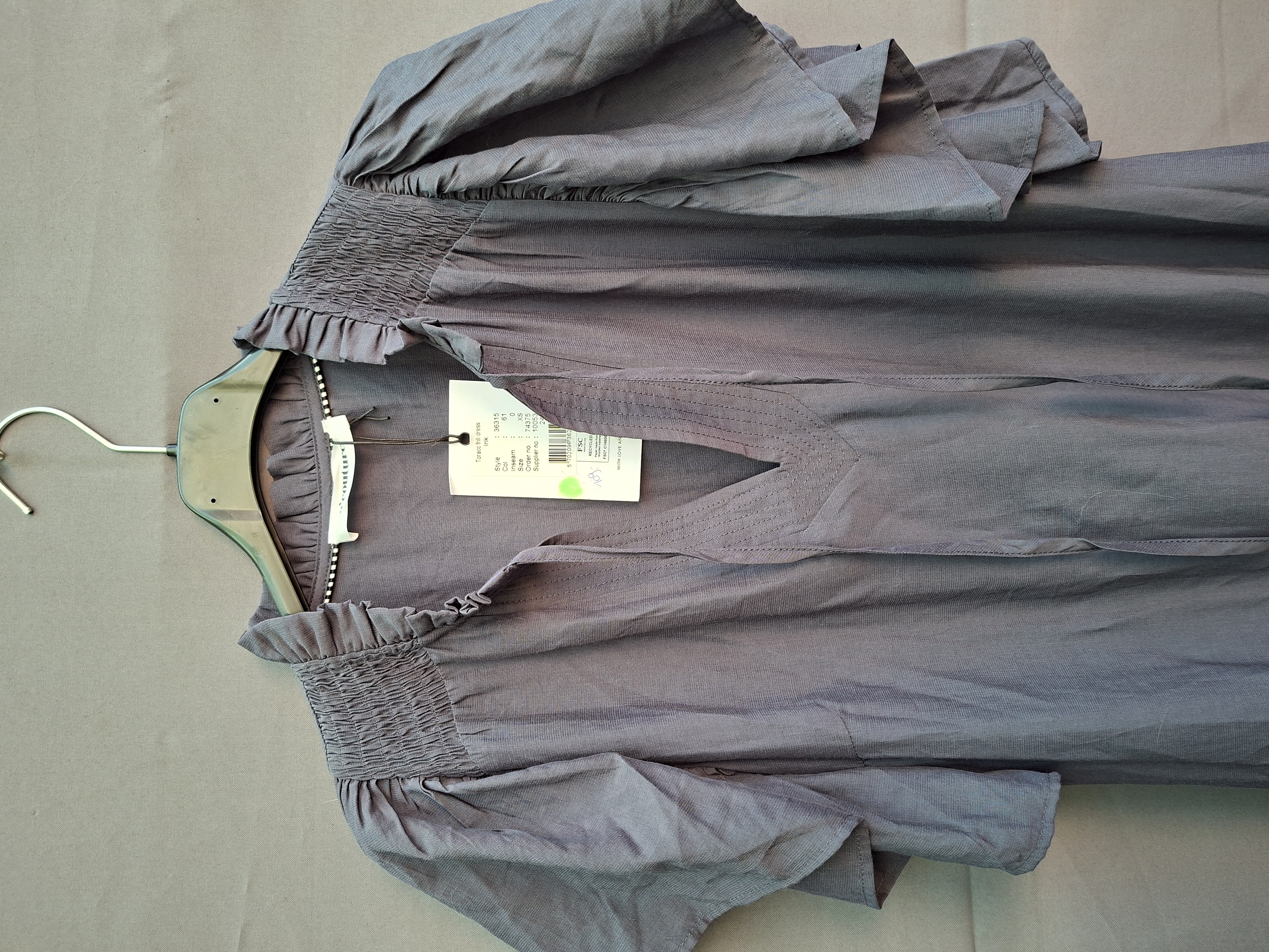 Co'couture Toracc Frill Dress donkergrijs