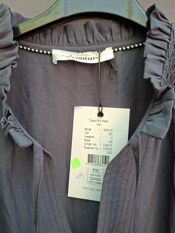 Co'couture Toracc Frill Dress donkergrijs