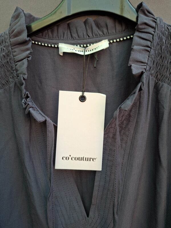 Co'couture Toracc Frill Dress donkergrijs