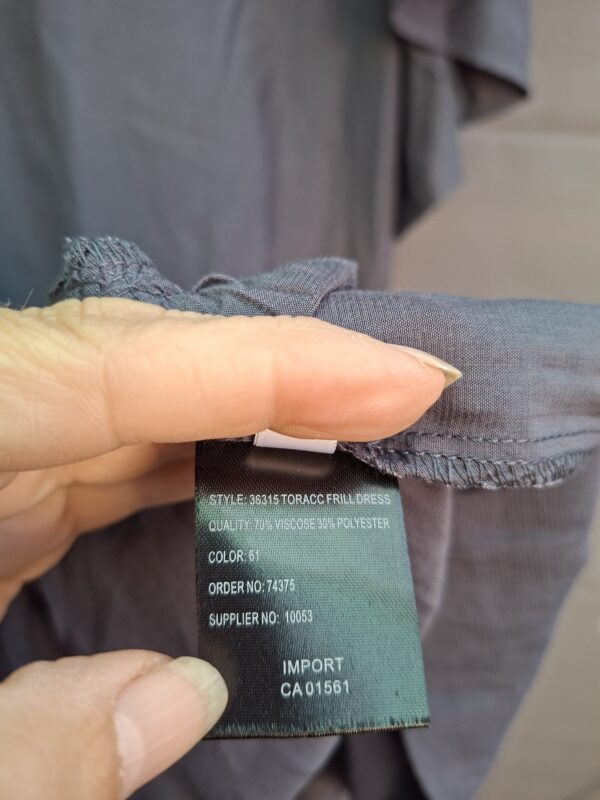 Co'couture Toracc Frill Dress donkergrijs