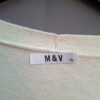 M&V lange cardigan ecru kabelpatroon One Size
