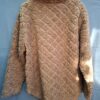Teddy fleece vest camel/cognac rits maat L/XL