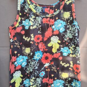 Cecil tanktop zwart bloemenprint maat XL