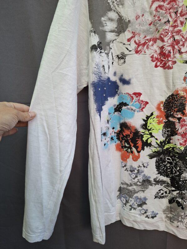 Cecil longsleeve wit bloemenprint maat XXL