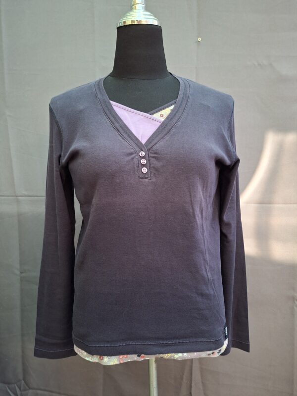 20260518_201303 Cecil longsleeve donkerpaars 2-in-1 look maat XL