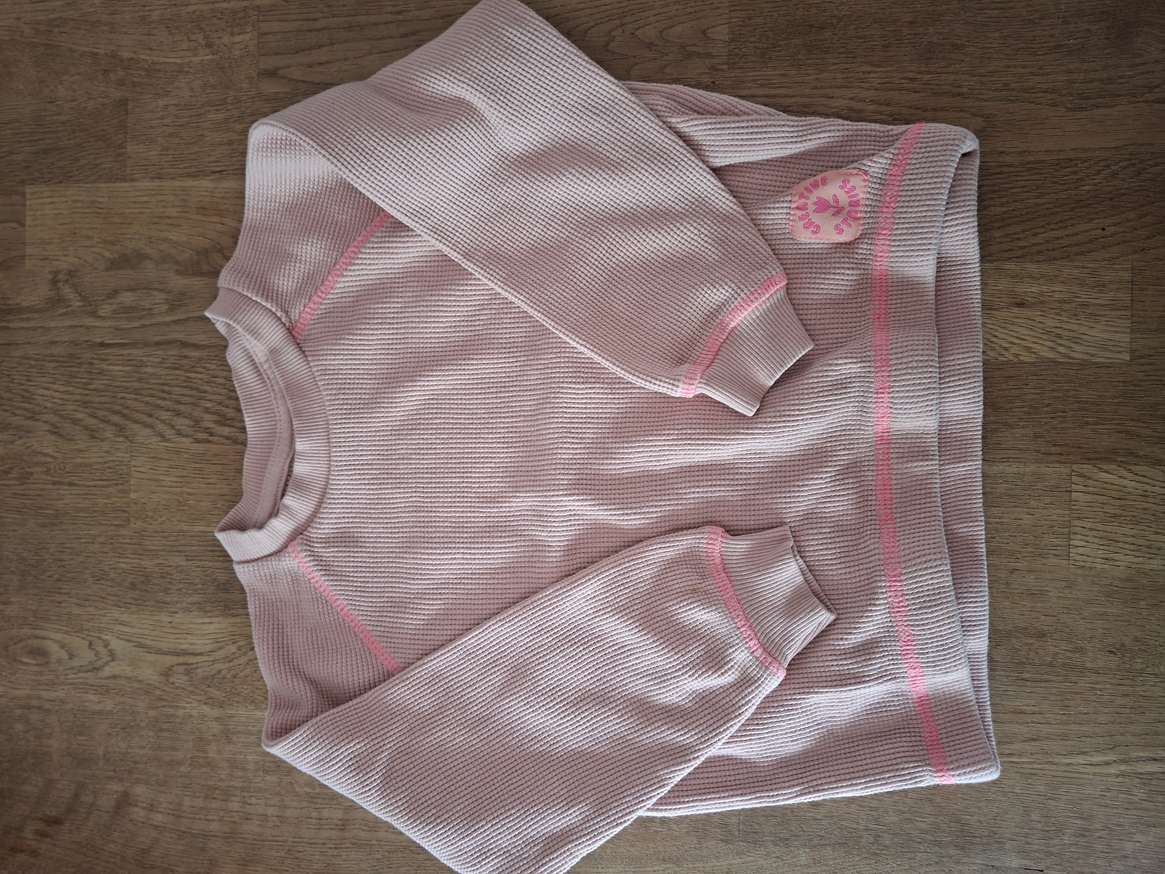 Zara setje roze sweater + short maat 104